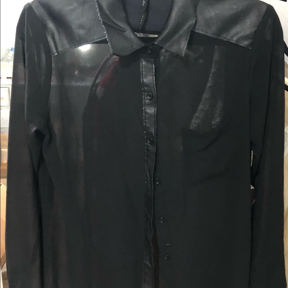 Black vegan leather